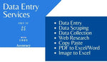 Load image into Gallery viewer, I will do excel data entry, copy paste, web research, data conversion work-6 hours of work