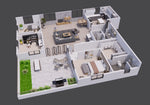 Load image into Gallery viewer, I will convert 2d to 3d floor plan