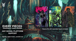 Load image into Gallery viewer, Create dark fantasy art illustration for albums cover, merch, tattoo