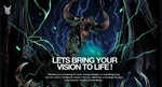 Load image into Gallery viewer, Create dark fantasy art illustration for albums cover, merch, tattoo