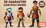 Load image into Gallery viewer, I will model 3d low poly character, rigging for game asset, animation, and others