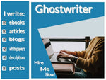 Load image into Gallery viewer, I will ghostwrite your ebook or book writer ghostwriter (upto 2500 words)