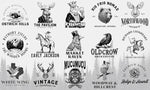 Load image into Gallery viewer, Custom retro-inspired vintage logo for your business (hand drawn - 1 concept)