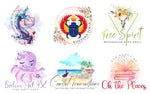 Load image into Gallery viewer, Custom Watercolor-Inspired Logo Design with Premium Quality (Up to 7 Concepts)