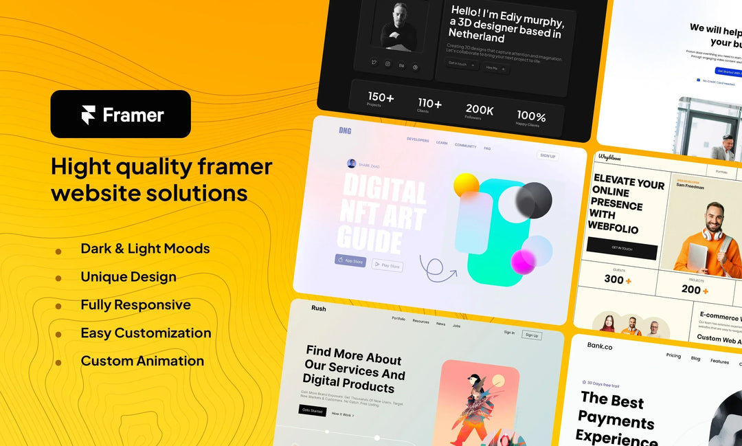 I will build or redesign responsive framer website, figma to framer (1 page)