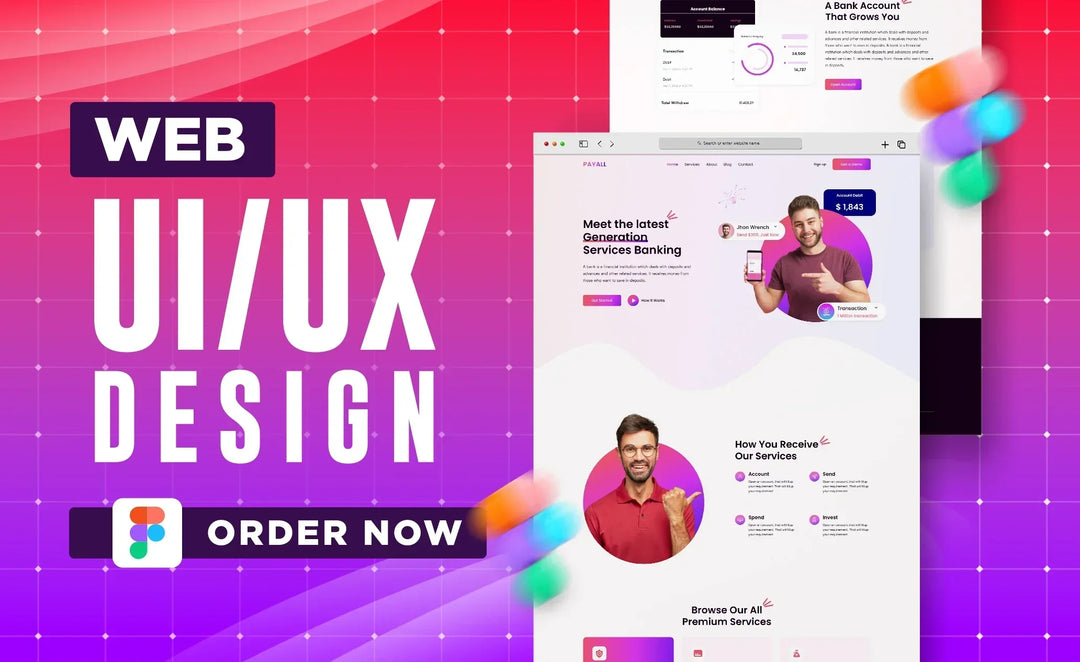 I will do unique and creative website UI UX design