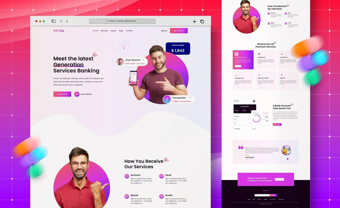 I will do unique and creative website UI UX design