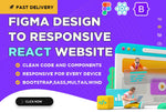 Load image into Gallery viewer, I will convert figma design to responsive react website, figma to react bootstrap (1 page)
