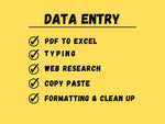 Load image into Gallery viewer, I will do data entry, copy and paste, web research