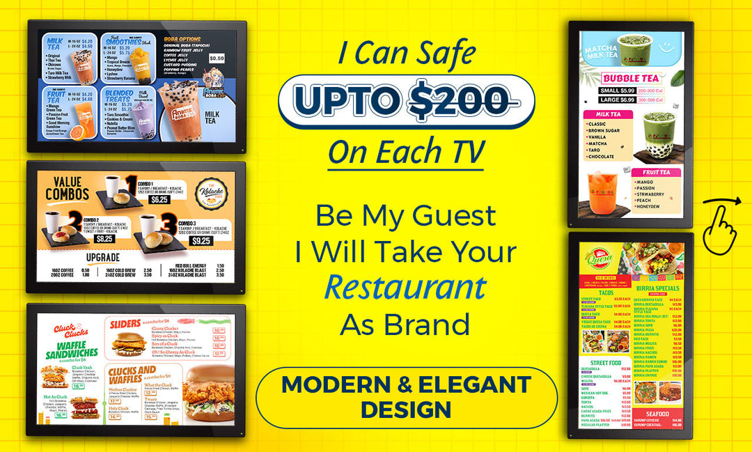 Design digital menu, digital menu board or animated menu