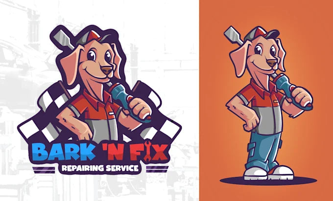 Professional cartoon character logo for your brand identity