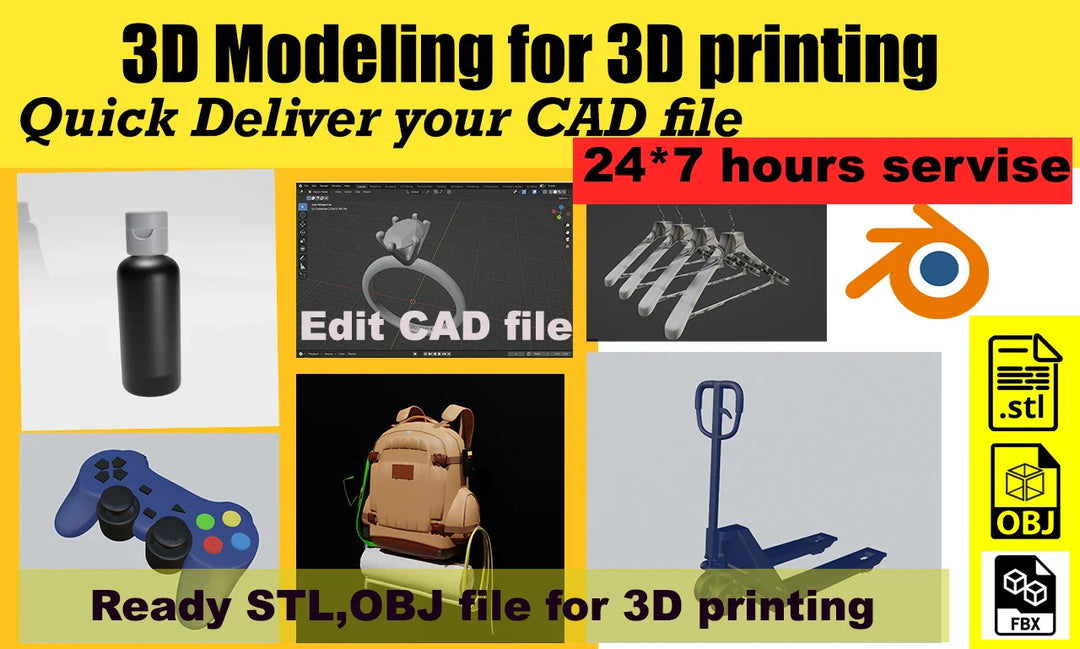 I will design 3d cad model for 3d printing and edit stl,obj file