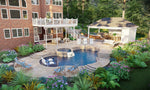 Load image into Gallery viewer, Design backyard front yard garden pool patio deck terrace 3d landscape rendering
