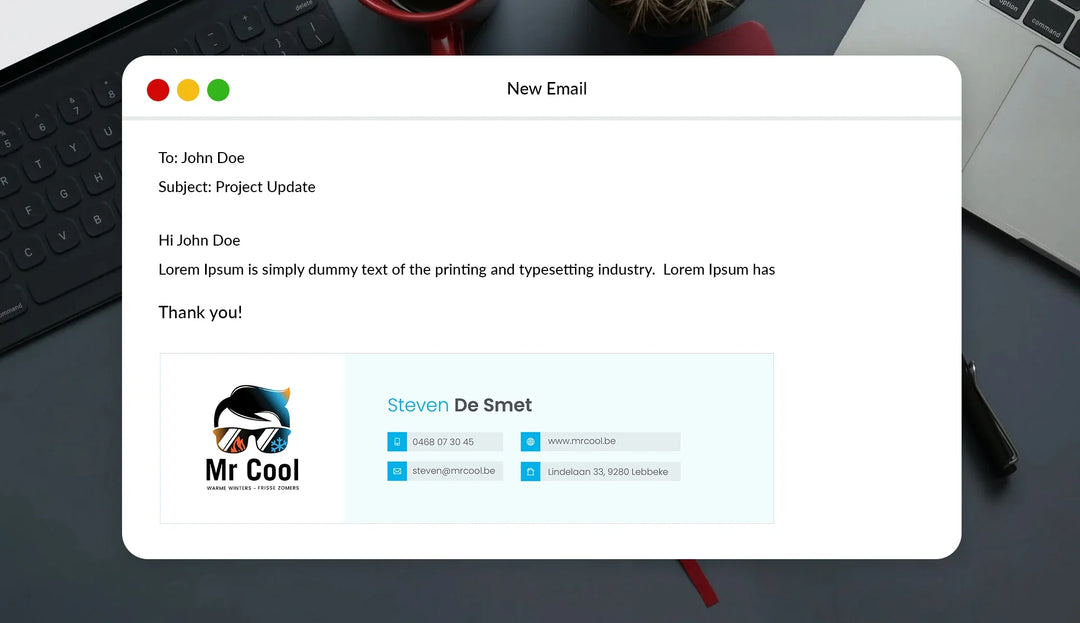 Design HTML email signature or clickable email signature