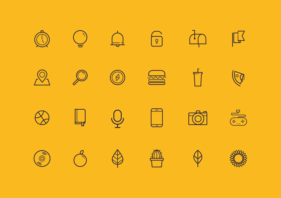 Design unique, simple and modern custom icons set
