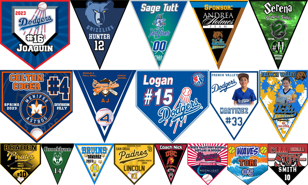 Design home plate or triangle pennants