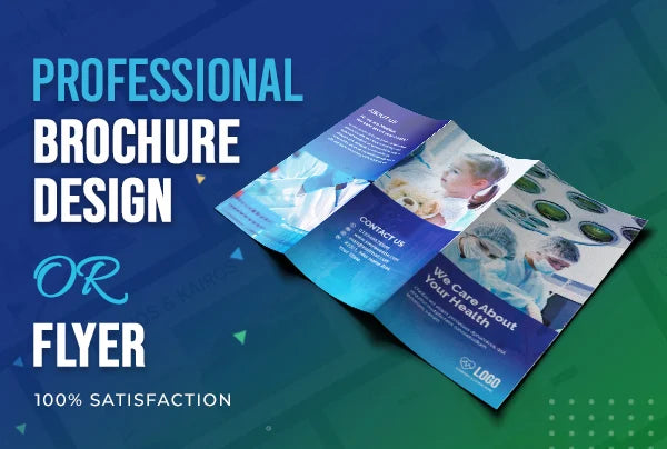 Do creative trifold bifold brochure and flyer design