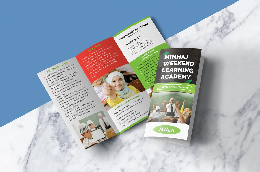 Do creative trifold bifold brochure and flyer design