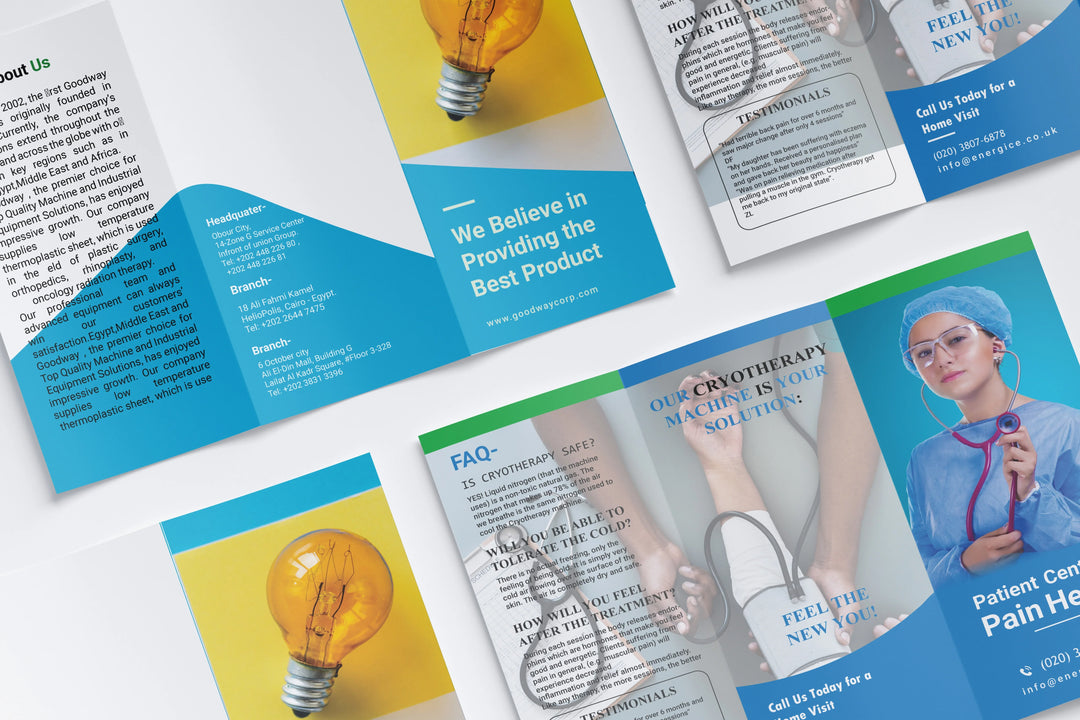 Do creative trifold bifold brochure and flyer design