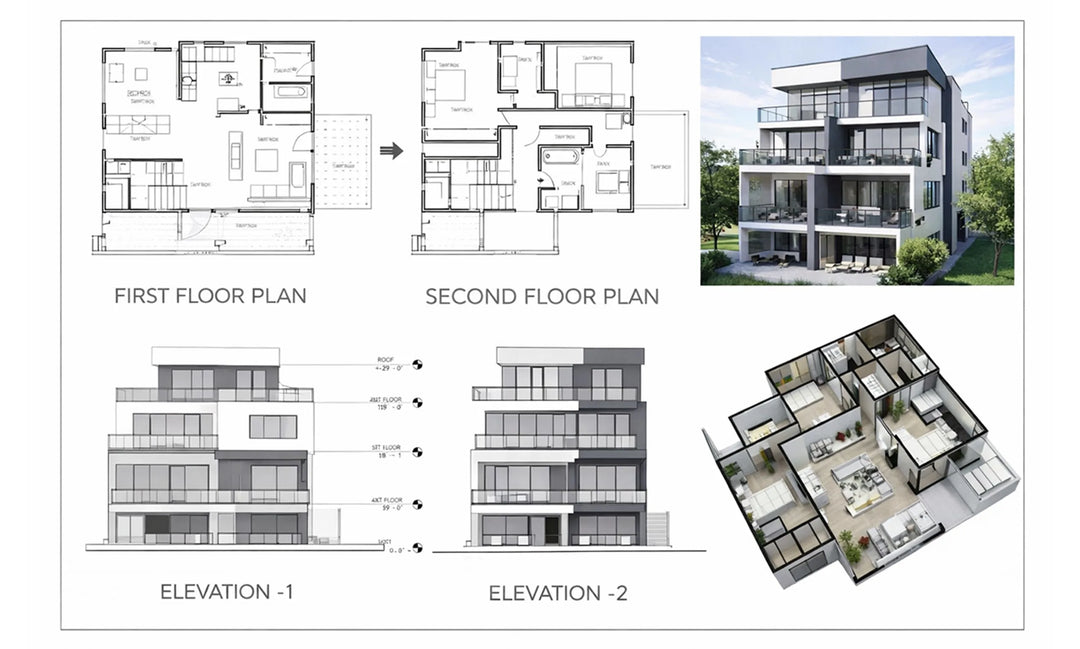 I will convert 2d to 3d floor plan