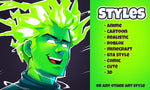 Load image into Gallery viewer, Draw custom cartoon pfp avatar logo for youtube twitch