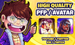 Load image into Gallery viewer, Draw custom cartoon pfp avatar logo for youtube twitch