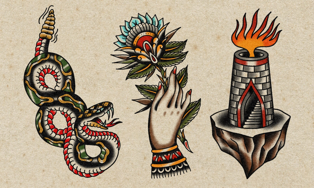Draw custom American traditional tattoo design for you