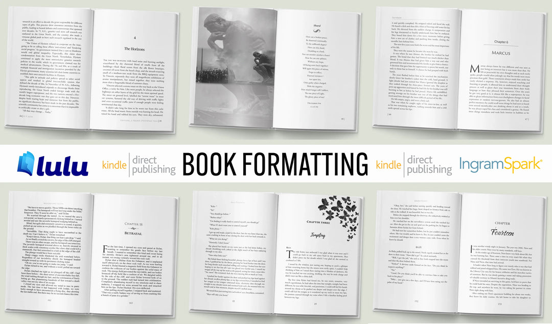Do book formatting for amazon kdp, ingramspark, lulu
