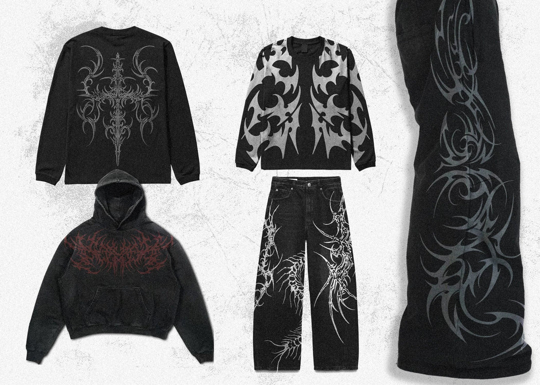 Create cyber sigilism and tribal for clothing and tattoo