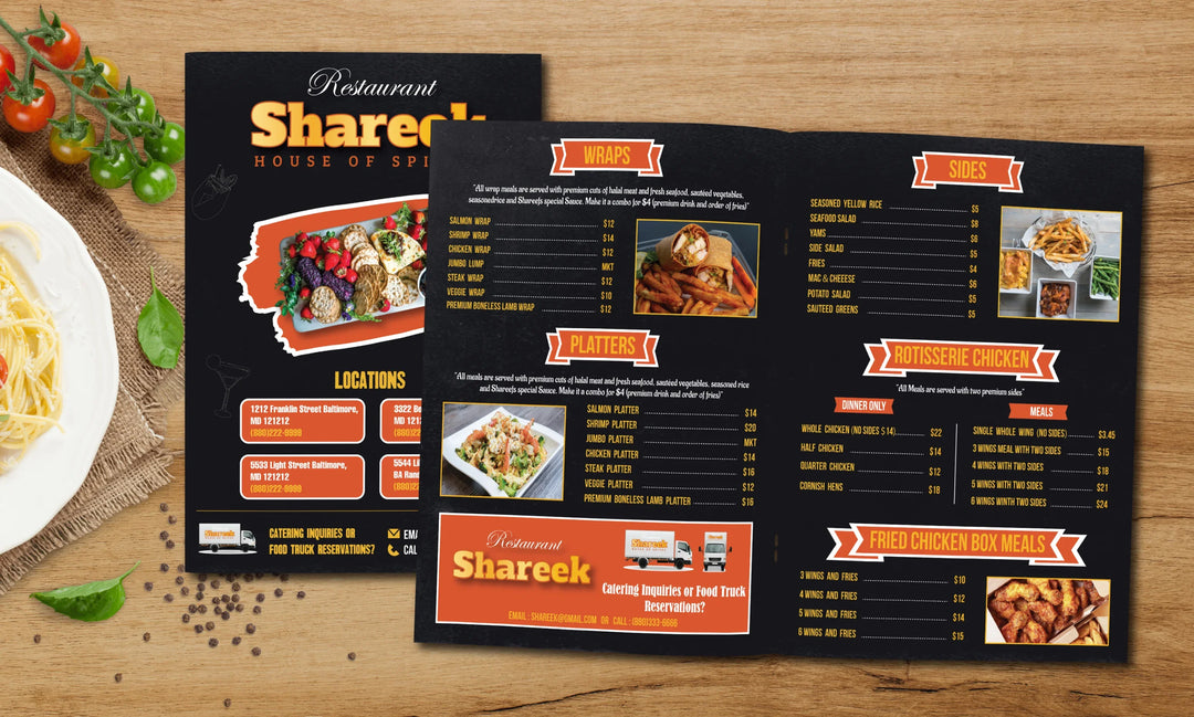 Design professional restaurant and food menu design