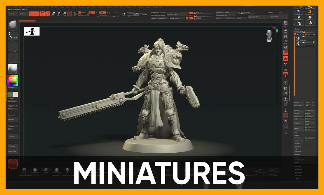 Sculpt a 3d model ready for 3d printing