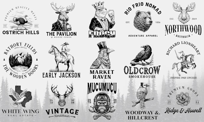 Custom retro-inspired vintage logo for your business (hand drawn - 1 concept)