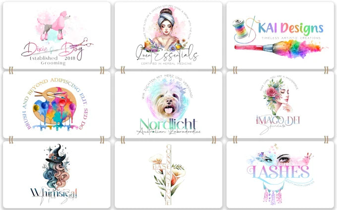 Custom Watercolor-Inspired Logo Design with Premium Quality (Up to 7 Concepts)